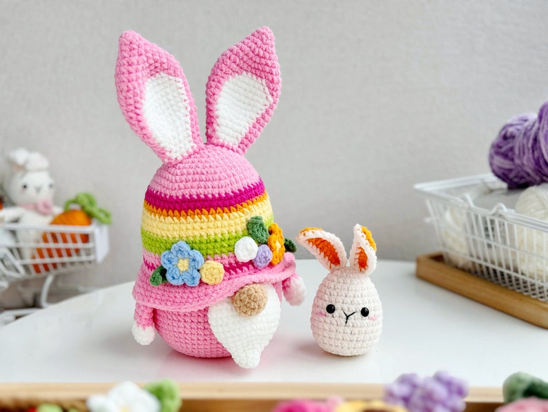 Crochet Easter Egg Bunny Gnome