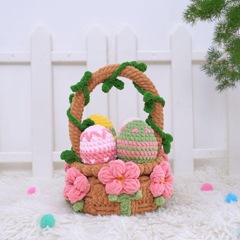 Crochet Bunny & Egg Basket