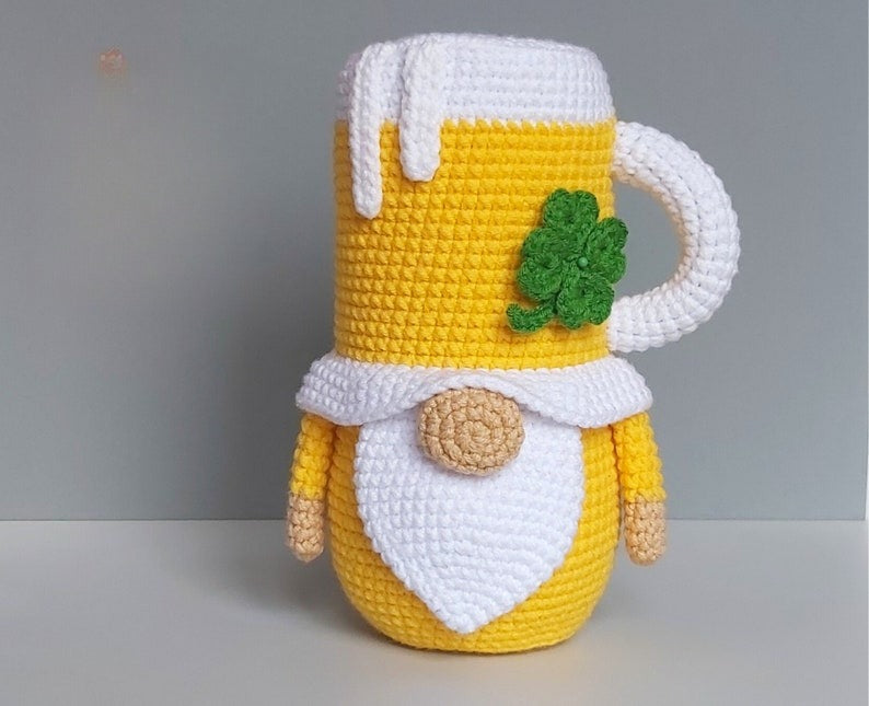 Crochet St Patricks Beer Gnome