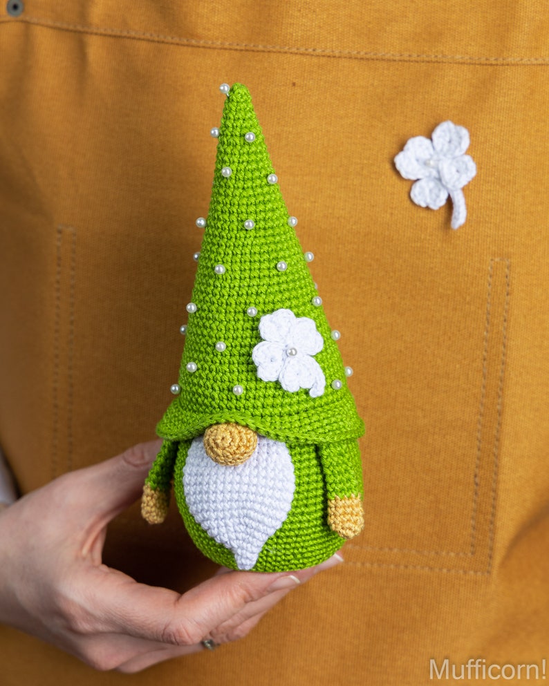 Crochet St. Patrick's Lucky Gnome