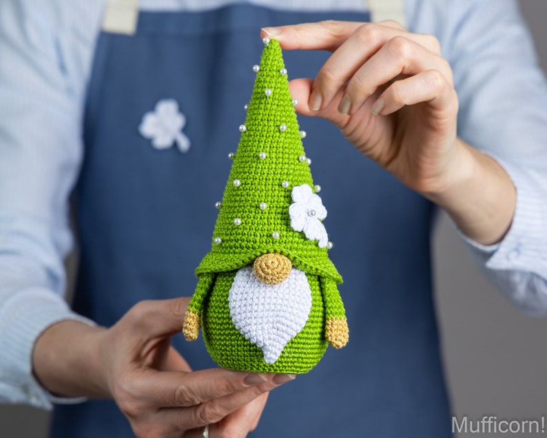 Crochet St. Patrick's Lucky Gnome