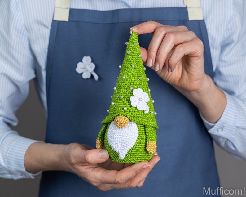 Crochet St. Patrick's Lucky Gnome