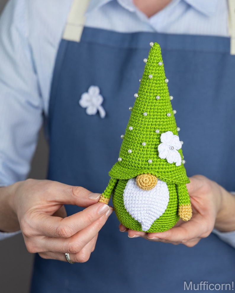 Crochet St. Patrick's Lucky Gnome