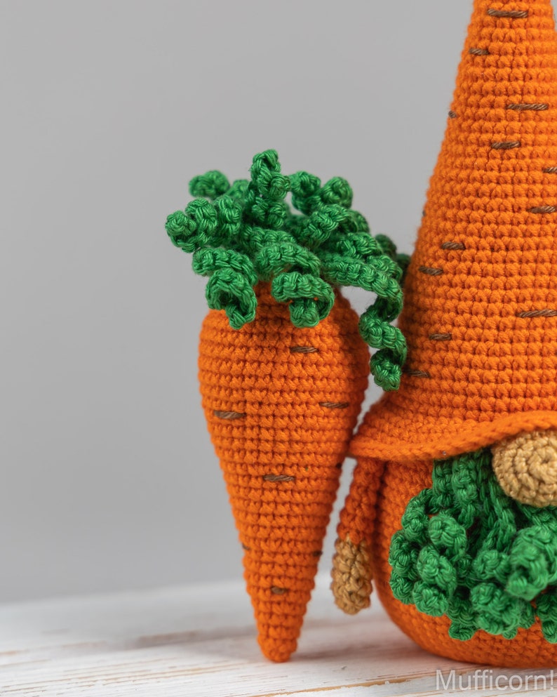 Crochet Gnome Carrot Easter Day