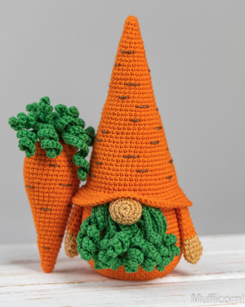 Crochet Gnome Carrot Easter Day
