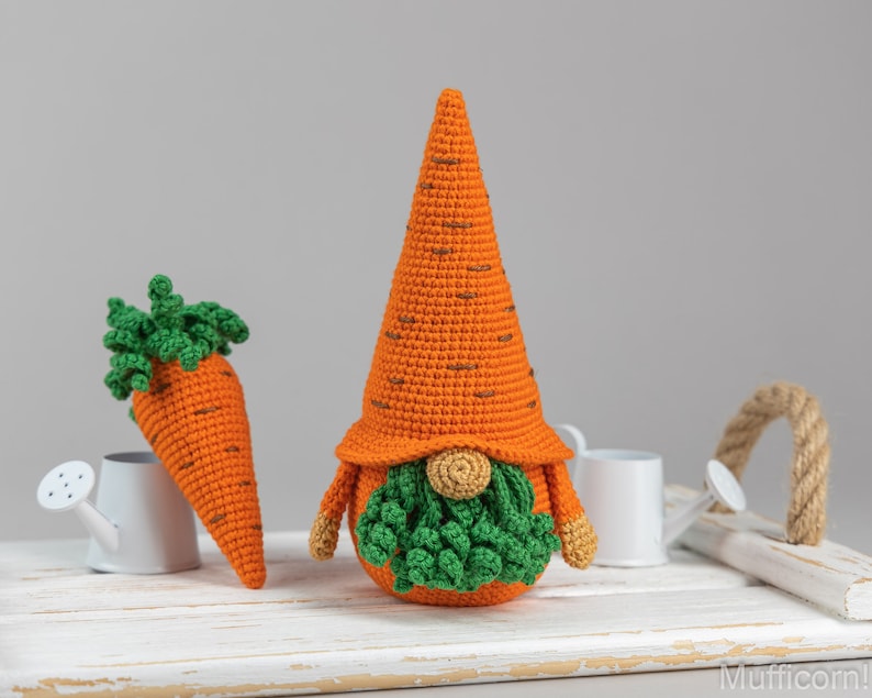Crochet Gnome Carrot Easter Day