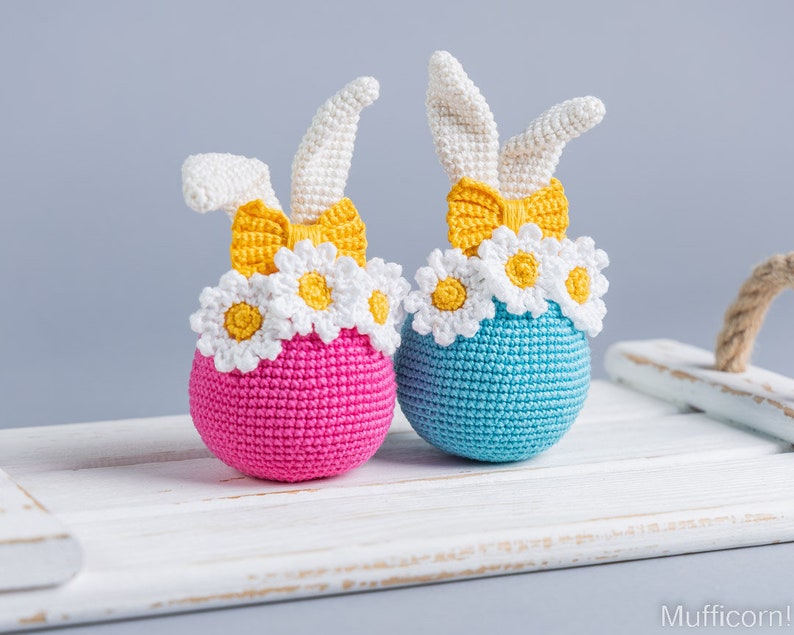 Crochet Easter bunny eggs