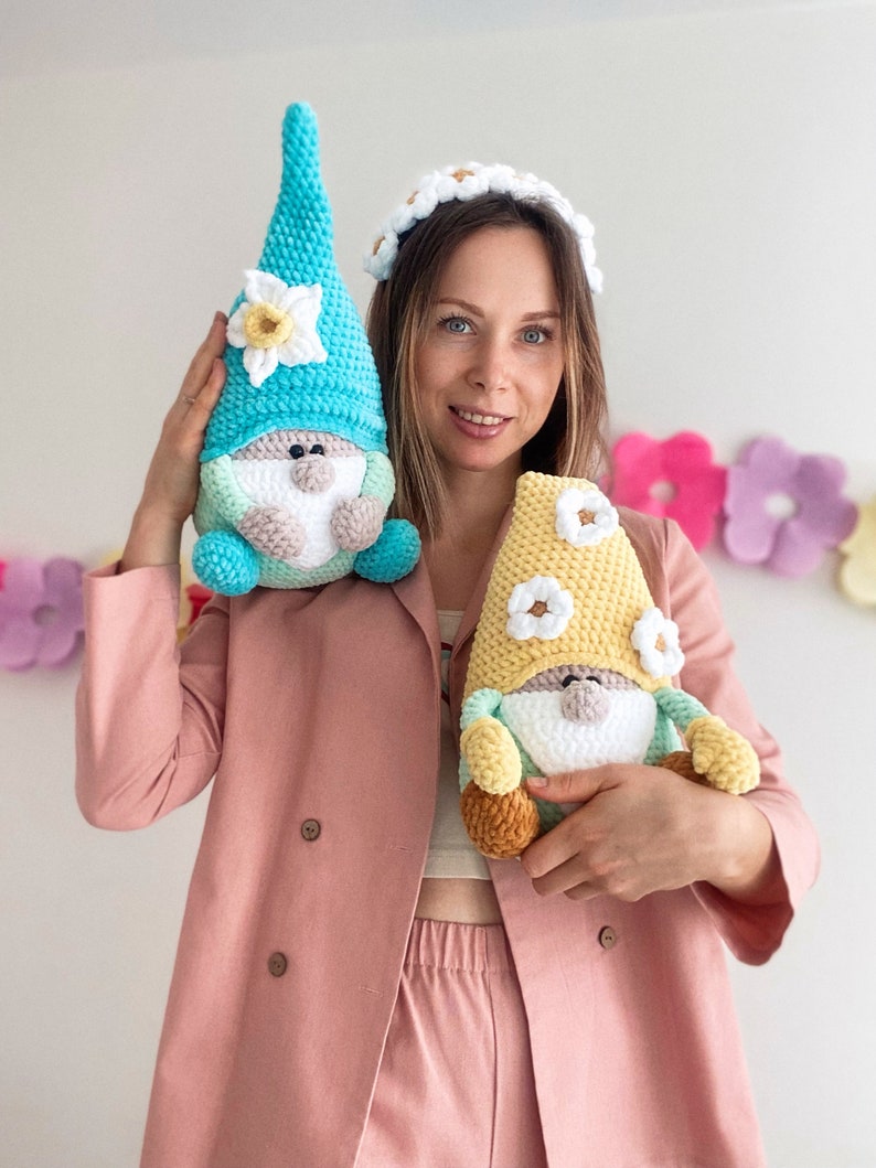 Crochet Gnome set of 3 Handmade Amigurumi