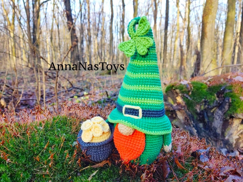 St Patrick Crochet Gnome Handmade Amigurumi