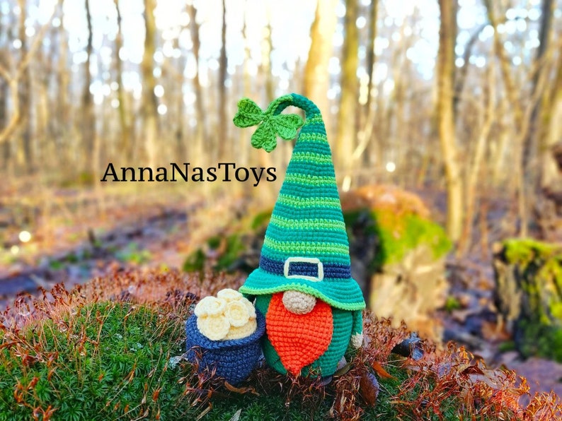 St Patrick Crochet Gnome Handmade Amigurumi