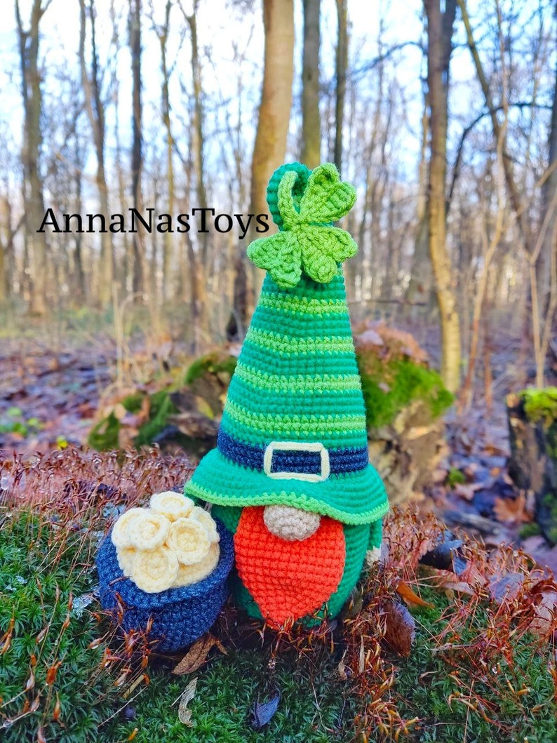 St Patrick Crochet Gnome Handmade Amigurumi