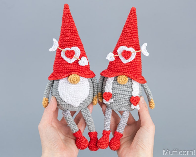 Crochet Valentine Gnomes Couple