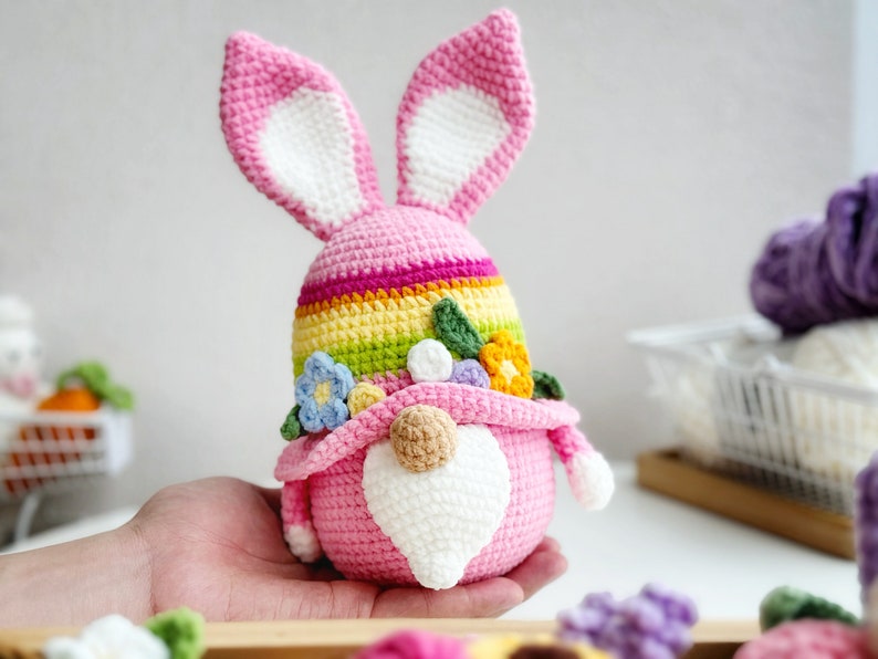 Crochet  Easter Egg Bunny Gnome