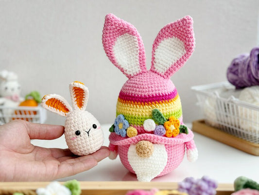 Crochet  Easter Egg Bunny Gnome