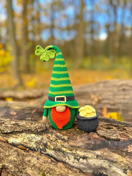 St Patrick Crochet Gnome Handmade Amigurumi