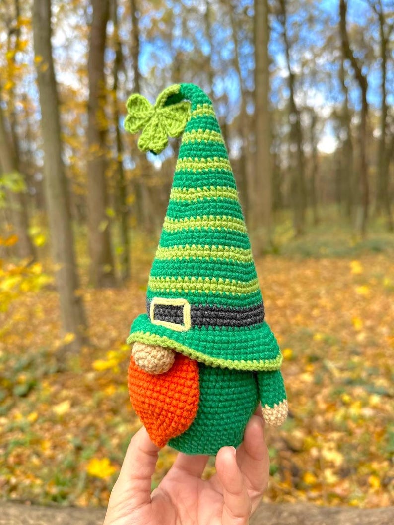 St Patrick Crochet Gnome Handmade Amigurumi