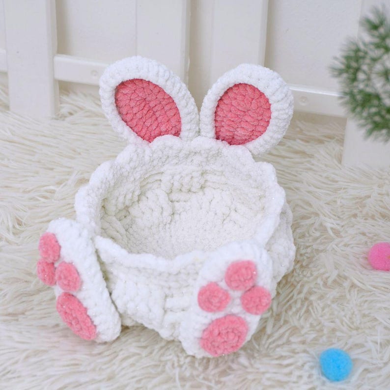 Crochet Bunny & Egg Basket