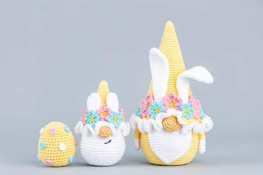 Crochet Easter Bunny Gnomes Handmade