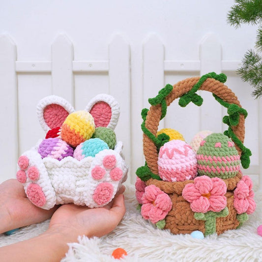 Crochet Bunny & Egg Basket